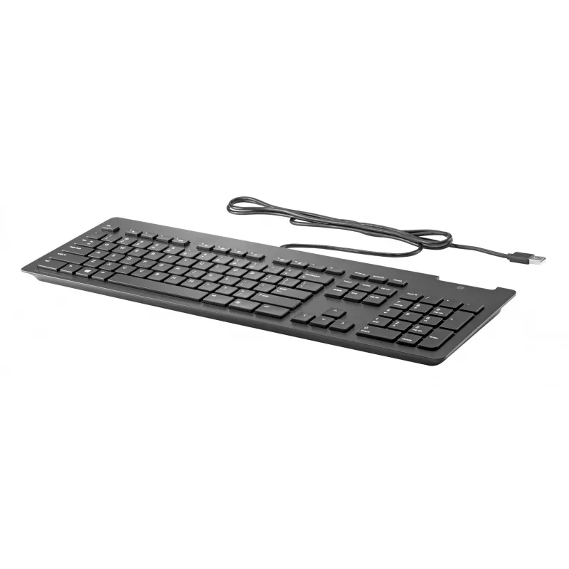 Vadu HP Business Slim v2 viedkaršu tastatūra — pilnizmēra (100%), USB, 1.8 m kabelis, melna