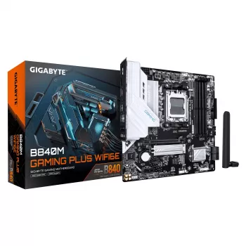 Mātesplate GIGABYTE B840M GAMING PLUS WIFI6E — AMD AM5, DDR5, Wi-Fi 6E