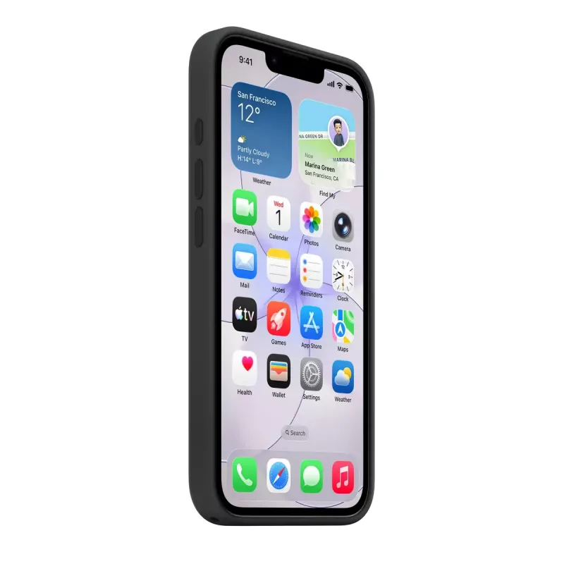Silicone Maciņš ar MagSafe Apple iPhone 17e — Melns, Silikons un Mikrošķiedra, 6.1 collas