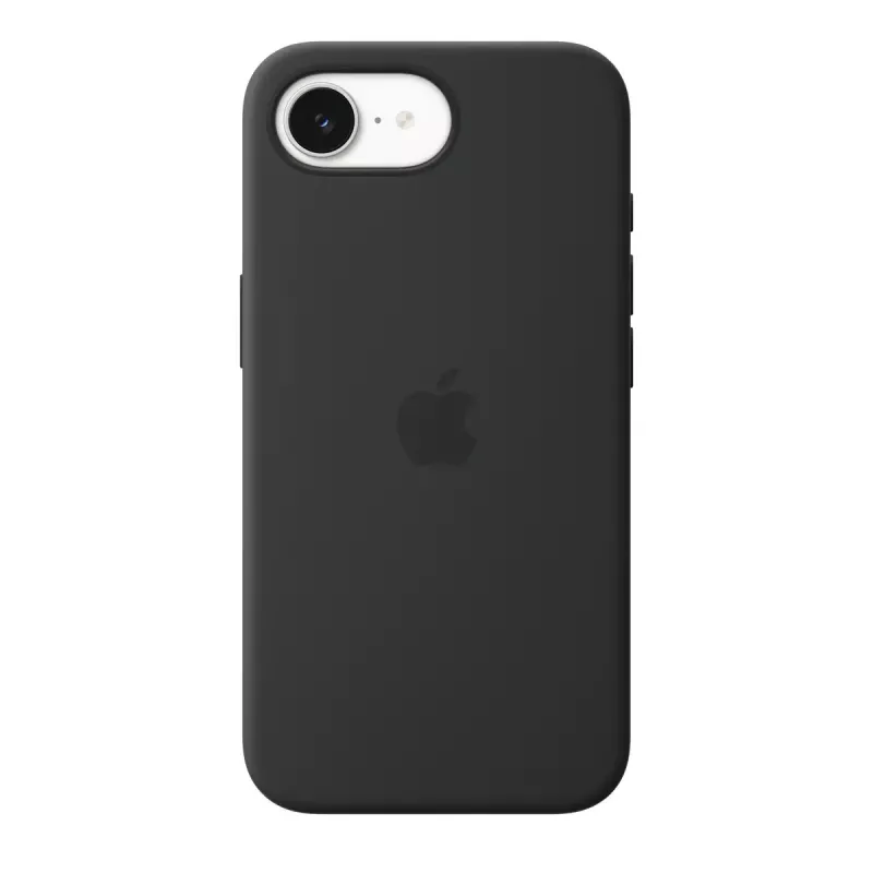 Silicone Maciņš ar MagSafe Apple iPhone 17e — Melns, Silikons un Mikrošķiedra, 6.1 collas