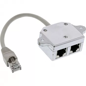 InLine ISDN Portu Dublētājs 1x RJ45 vīrietis / 2x RJ45 sieviete ar kabeli 69932A