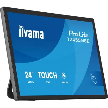 IIYAMA T2455MSC-B2 23.8 collu IPS skārienpanela monitors, 1920×1080, skaļruņi, VESA, melns
