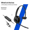 Vadu stereo austiņas HP Poly Mission 425 Classic USB, pāri ausīm, 126 g