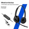Vadu stereo austiņas HP Poly Mission 425 Classic USB, pāri ausīm, 126 g