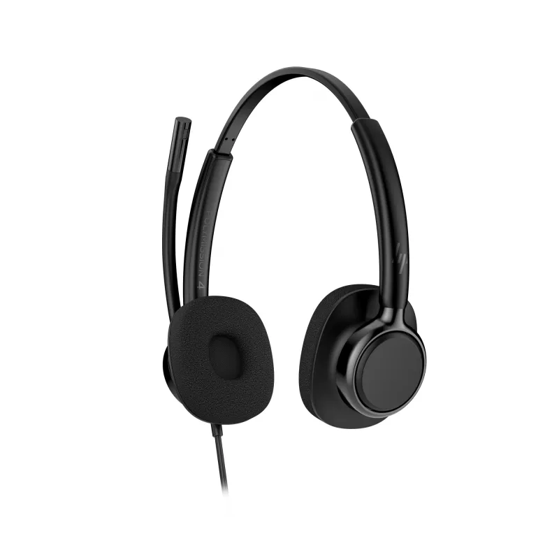 Vadu stereo austiņas HP Poly Mission 425 Classic USB, pāri ausīm, 126 g