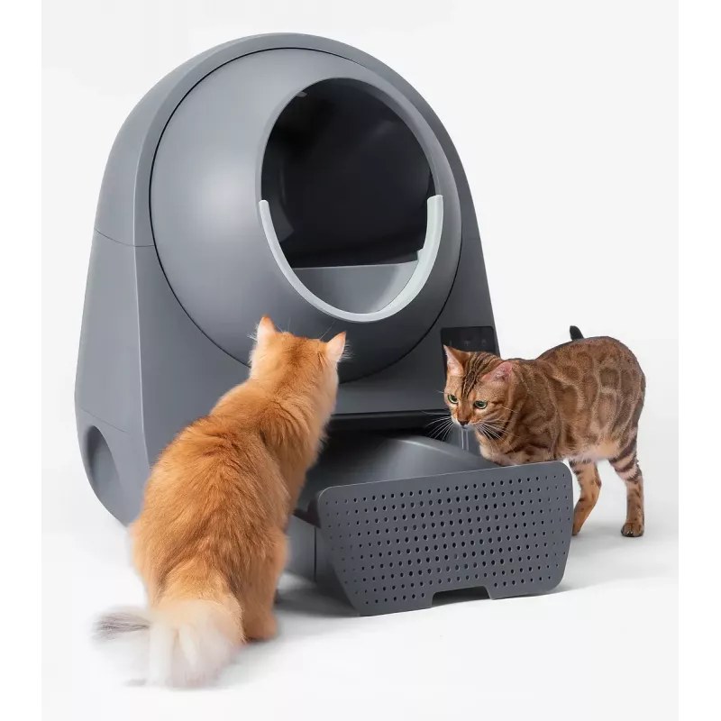 Pašattīroša kaķu tualete Catlink Pro-X Luxury — 65 L ietilpība, Pelēka, 580×600 mm