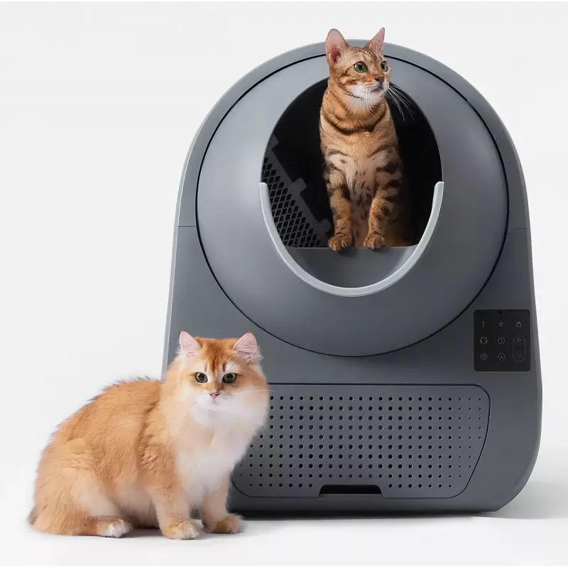 Pašattīroša kaķu tualete Catlink Pro-X Luxury — 65 L ietilpība, Pelēka, 580×600 mm