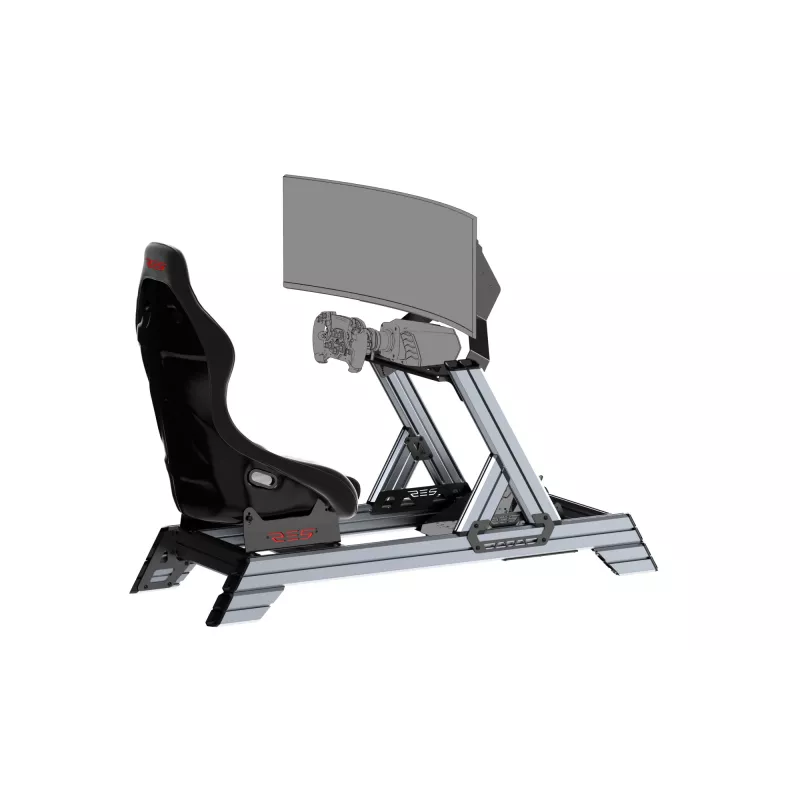 Res-Tech SMART COCKPIT + GT SĒDEKLIS (KOMPLEKTS), sacīkšu kokpits, Melns, Pelēks, ABS, Alumīnijs, 52 kg, Itālija