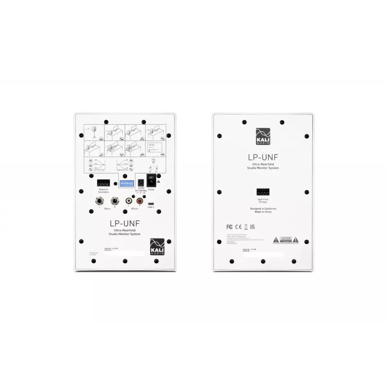 Kali Audio LP-UNF WH tuvā lauka monitoru statīvi studijas/galda monitoriem, balti, ar Bluetooth