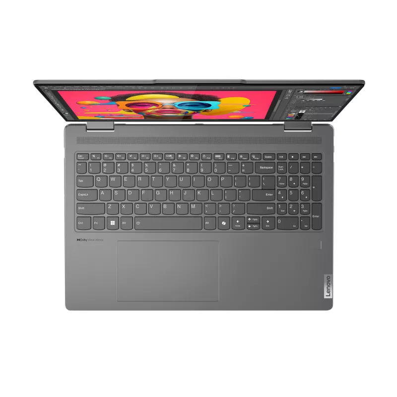 Lenovo Yoga 7 2-in-1 16IML9 Intel Core Ultra 7 155H hibrīdklēpjdators 40,6 cm (16 collu) skārienekrāns WUXGA 16 GB LPDDR5x-SDRAM 1 TB SSD Wi-Fi 6E (802.11ax) Windows 11 Home US English Pelēks