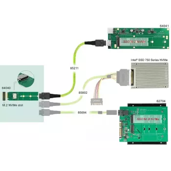 DeLOCK 64040 interfeisa karte PCIe uz M.2 NVMe (SFF-8612)