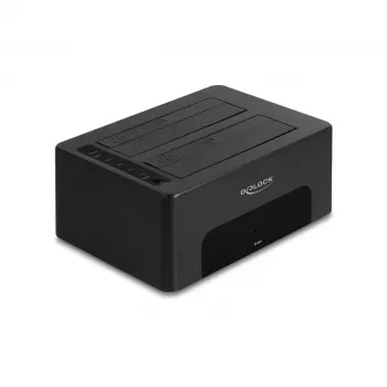 Ārējais HDD/SSD korpuss DeLOCK 64187 Melns 2.5/3.5 collu 5 Gbit/s