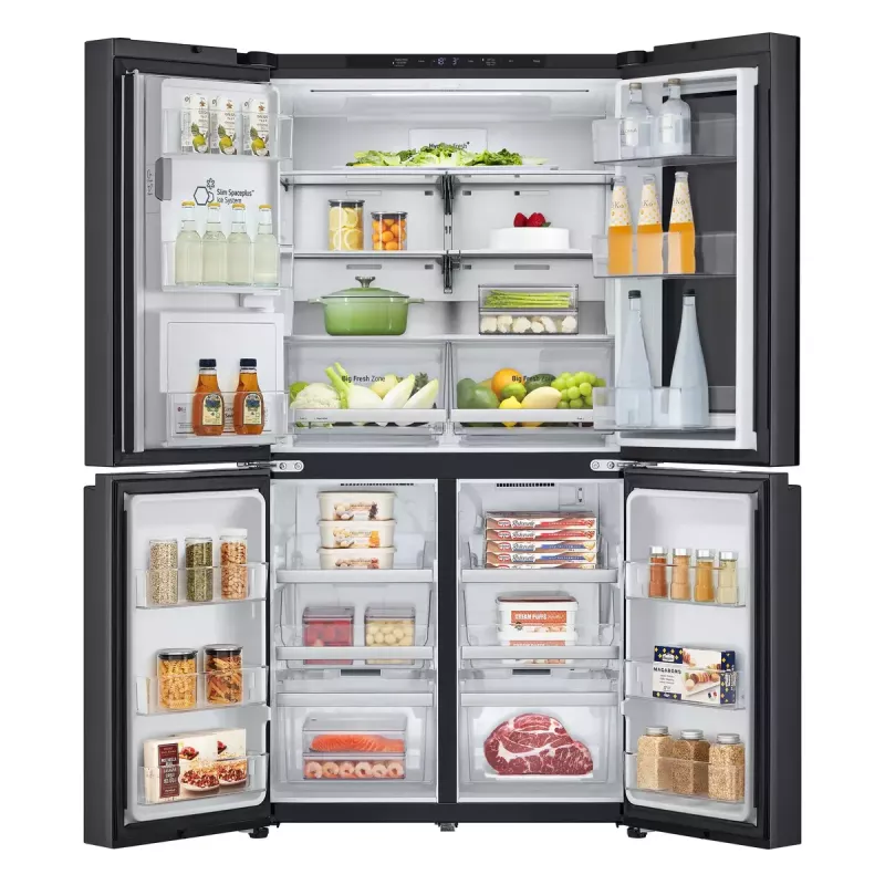LG InstaView GMG960EVJE ledusskapis Side-by-Side 638 L Melns