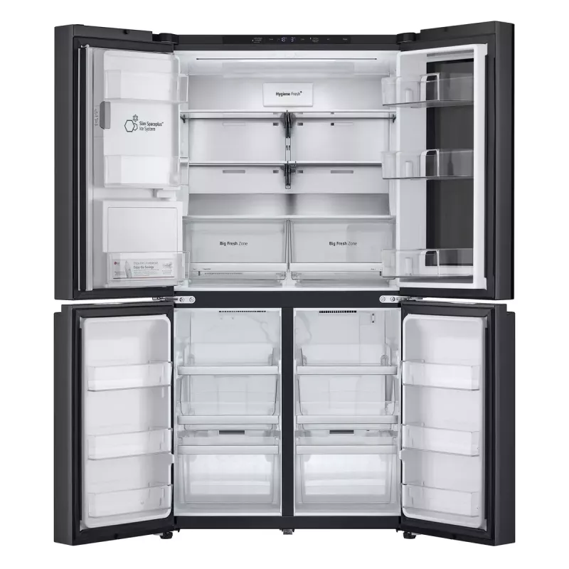 LG InstaView GMG960EVJE ledusskapis Side-by-Side 638 L Melns