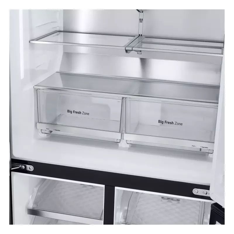 LG InstaView GMG960EVJE ledusskapis Side-by-Side 638 L Melns