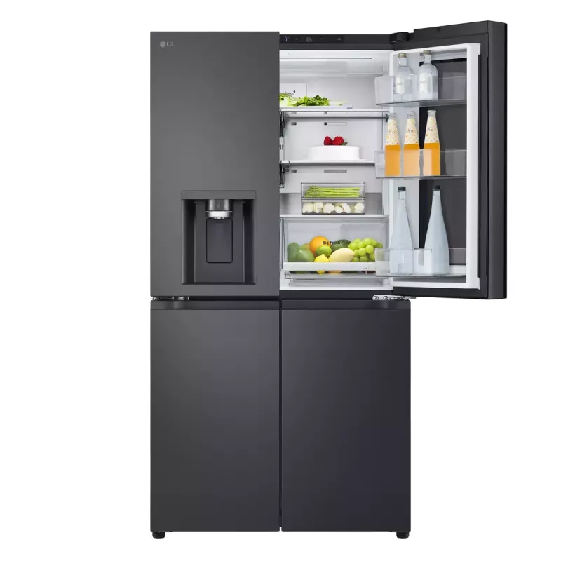 LG InstaView GMG960EVJE ledusskapis Side-by-Side 638 L Melns