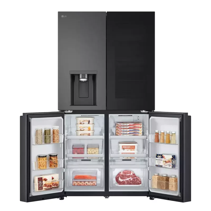 LG InstaView GMG960EVJE ledusskapis Side-by-Side 638 L Melns
