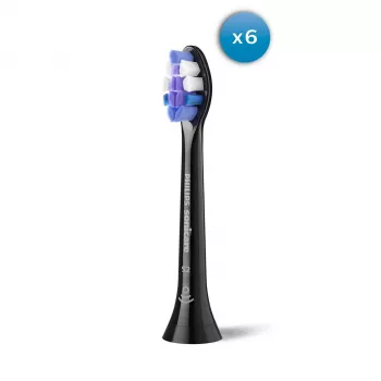 Philips Sensitive HX6056/88 6-pack suku galviņas Melnas 6 gab.