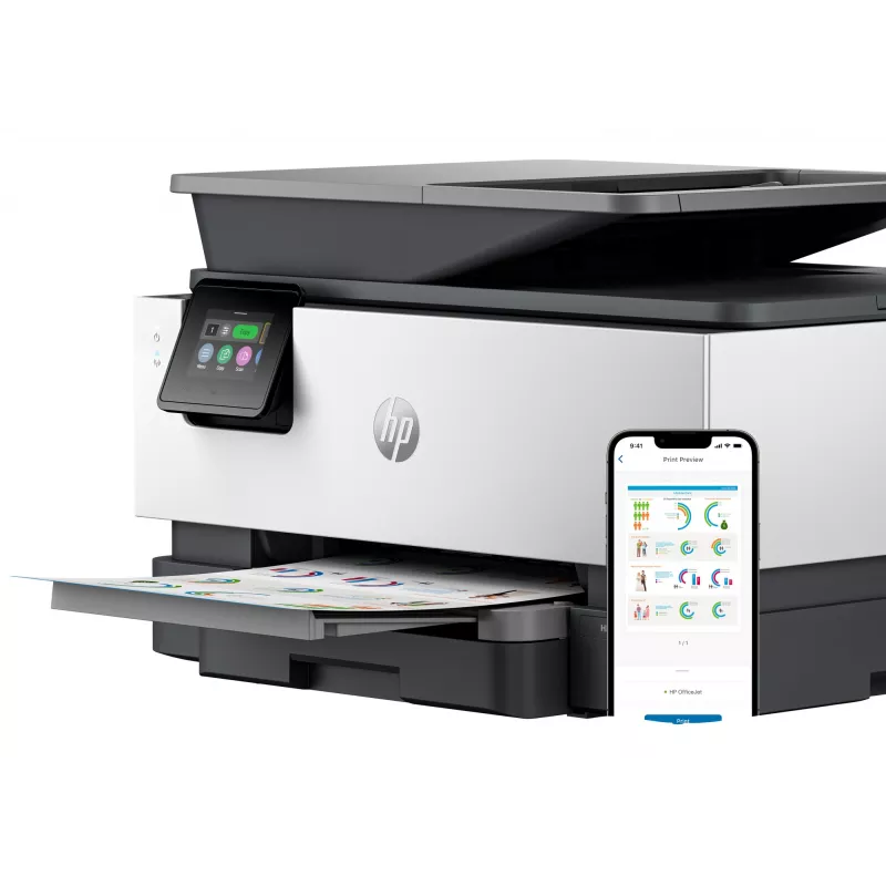 HP OfficeJet Pro 9122e Bezvadu Daudzfunkciju Krāsu Printeris, Automātiskā Divpusējā Drukāšana