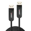Lindy 38522 DisplayPort optiskās šķiedras hibrīda kabelis 20 m Melns