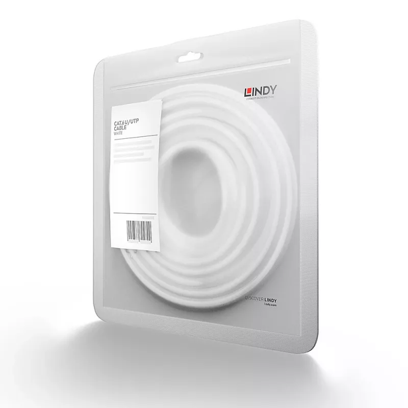 Lindy 7.5m Cat.6 U/UTP tīkla kabelis, balts