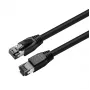 Microconnect MC-SFTP8005S tīkla kabelis, 0.5 m, Cat8.1, S/FTP, melns