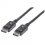 Manhattan DisplayPort 1.2 kabelis, 4K@60Hz, 1m, Vīrietis-Vīrietis, ar fiksatoriem, pilnībā ekranēts, melns, mūža garantija, ekvivalents DISPL1M