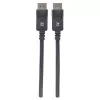 Manhattan DisplayPort 1.2 kabelis, 4K@60Hz, 1m, Vīrietis-Vīrietis, ar fiksatoriem, pilnībā ekranēts, melns, mūža garantija, ekvivalents DISPL1M