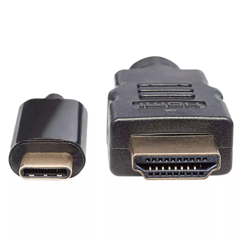 Manhattan USB-C uz HDMI kabelis, 4K@30Hz, 2m, Melns, Vīrietis-Vīrietis, Trīs gadu garantija