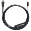 Manhattan USB-C uz HDMI kabelis, 4K@30Hz, 2m, Melns, Vīrietis-Vīrietis, Trīs gadu garantija