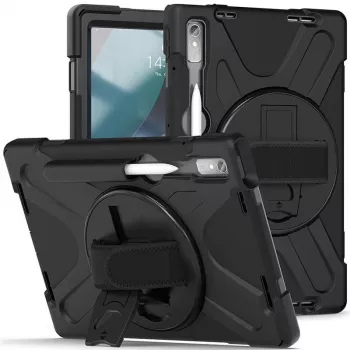Aizsargmaciņš eSTUFF Lenovo Tab P11 Pro, polikarbonāts, 29,2 cm (11,5 inch) displejam, 2 statīva režīmi, melns