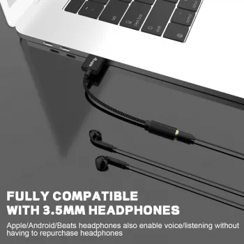 Equip 147945 audio kabelis 0.15 m 3.5mm USB Type-A Melns
