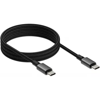 USB-C uz USB-C kabelis VISION TC 1MUSBCMAG/BL — 1 m, USB 3.2 Gen 2 (3.1 Gen 2), melns, niķelēti kontakti