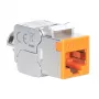 Intellinet Cat6a 10G Ekranēts Bezinstrumentu Slim Keystone Jack, Oranžs