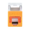 Intellinet Cat6a 10G Ekranēts Bezinstrumentu Slim Keystone Jack, Oranžs