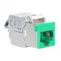 Intellinet Cat6a STP Toolless Slimline Keystone modulis, melns