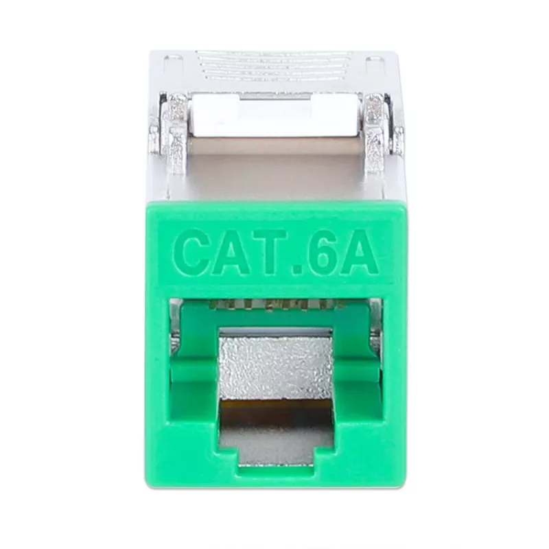Intellinet Cat6a STP Toolless Slimline Keystone modulis, melns