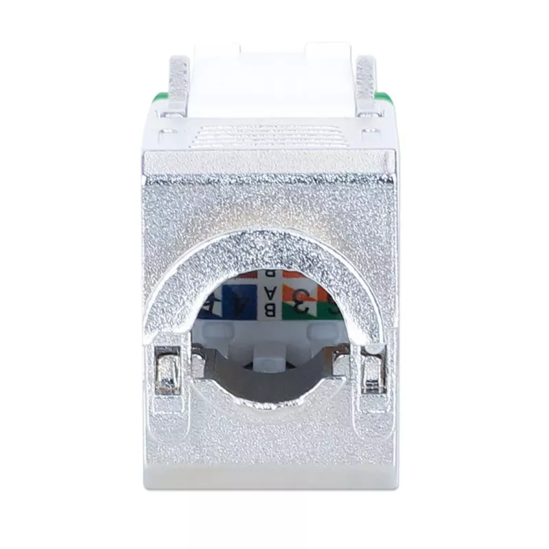Intellinet Cat6a STP Toolless Slimline Keystone modulis, melns