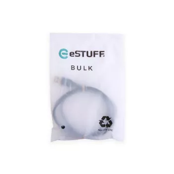 eSTUFF ES605180-BULK USB kabelis USB 2.0 1 m USB-C uz USB-A melns
