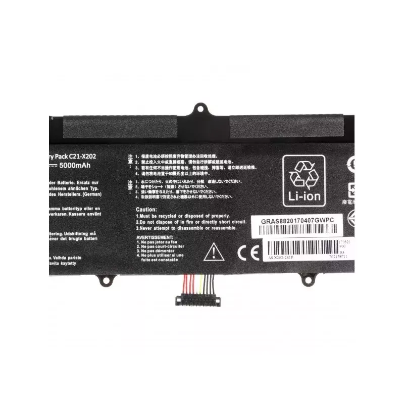 Akumulators ASUS portatīvajiem datoriem Green Cell AS88 — saderīgs ar X201E, F201E, VivoBook F202E, Q200E, S200E, X202E