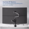 ACT monitoru roka 49 collu biroja premium, gāzes atspere, staba stiprinājums, 2 monitoriem