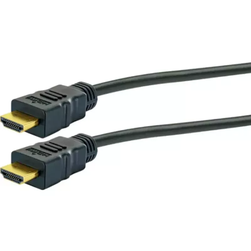 HDMI kabelis SCHWAIGER HDM100 013 — 10 m, HDMI Type A vīriešu–vīriešu, apzeltīti kontakti, melns