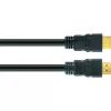 HDMI kabelis SCHWAIGER HDM100 013 — 10 m, HDMI Type A vīriešu–vīriešu, apzeltīti kontakti, melns