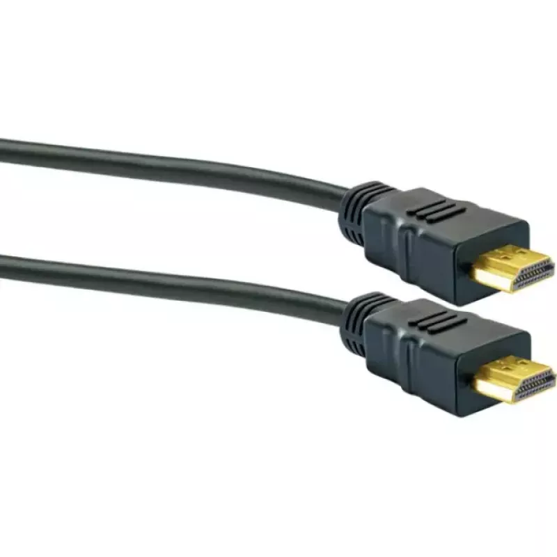 HDMI kabelis SCHWAIGER HDM100 013 — 10 m, HDMI Type A vīriešu–vīriešu, apzeltīti kontakti, melns