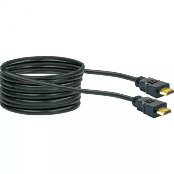 HDMI kabelis SCHWAIGER HDM100 013 — 10 m, HDMI Type A vīriešu–vīriešu, apzeltīti kontakti, melns
