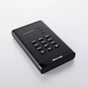iStorage diskAshur PRO³ HDD 2TB | Drošs pārnēsājams cietais disks | FIPS 140-3 Level 3 | AES-XTS 256 bitu aparatūras šifrēšana | PIN aizsardzība | OS un platformu neatkarīgs | GDPR, TAA atbilstīgs | Aizsardzība pret brutāla spēka uzbrukumiem | Putekļu/ūde