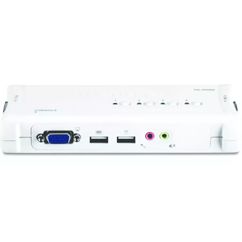 KVM slēdzis Trendnet TK-409K 4 portu USB VGA 2048x1536 1.6m vads Zils