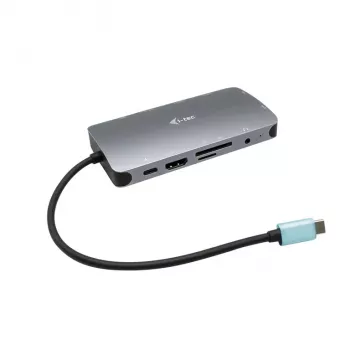 i-tec Metal USB-C Nano Dokstacija HDMI/VGA ar LAN + Universāls Lādētājs 77 W