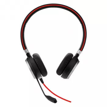 Jabra EVOLVE 40 UC Stereo, vadu austiņas, birojam/zvanu centram, 171 g, melna