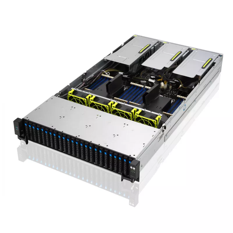 ASUS RS720-E11-RS24U Intel C741 Rack (2U) korpuss melns, sudrabs